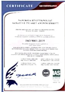 ISO 9001:2015 Sertifikası
